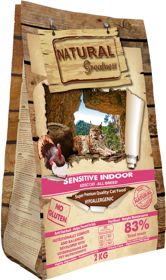 NATURAL GREATNESS "Sensitive Indoor Recipe" / Super Premium - Erwachsene - Alle Rassen