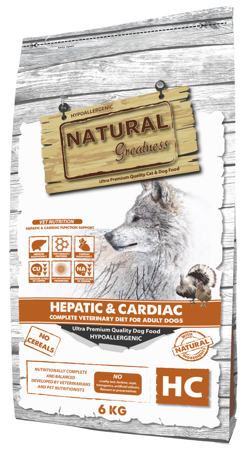 NATURAL GREATNESS Veterinär Diät Hepatic-Cardiac