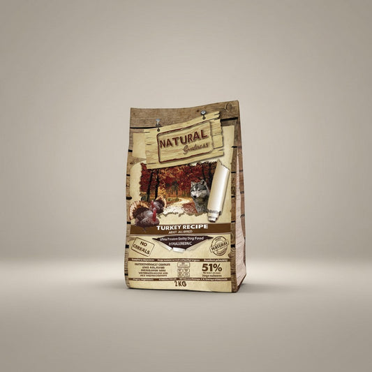 Lupiora Natural Greatness Truthahn Hundefutter getreidefrei für erwachsene Hunde aller Rassen im 2kg Beutel