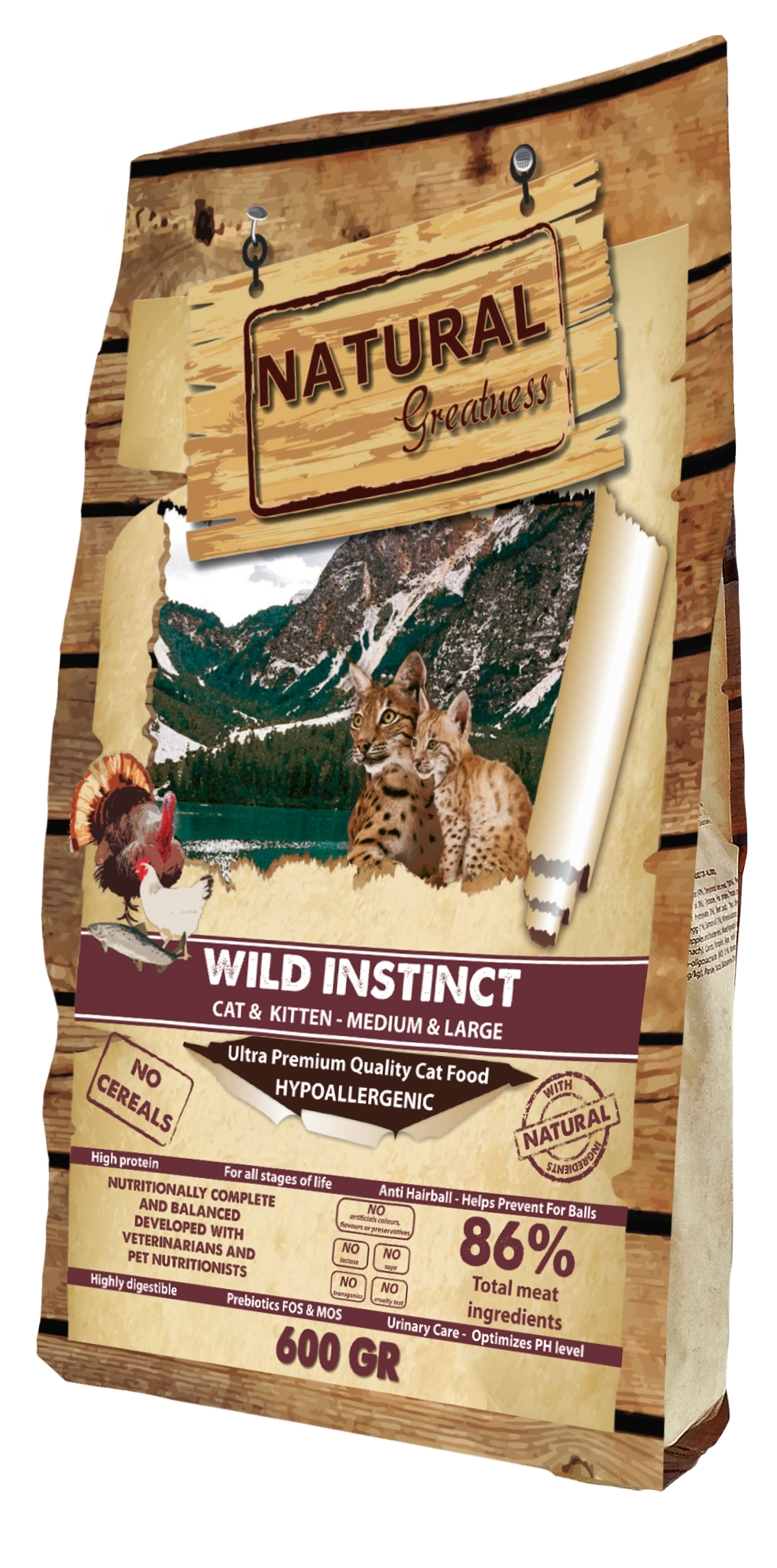 NATURAL GREATNESS "Wild Instinct" / Ultra Premium - Erwachsene / Kätzchen - Mittel & grosse Rassen