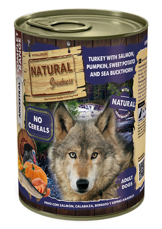 NATURAL GREATNESS Truthahn mit Lachs, Kürbis, Süßkartoffel und Sanddorn (Set)