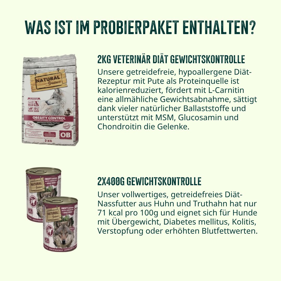 Gewichtskontrolle Probierpaket Hund