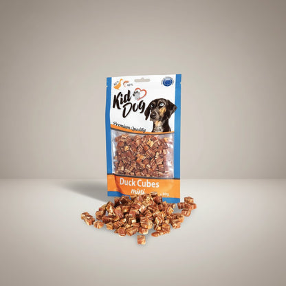 Lupiora Mini Enten-Lachs Würfel als leckere Belohnung für Hunde in der 80g Packung