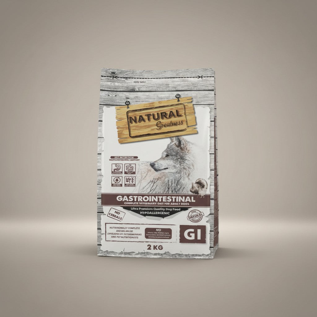 Lupiora Natural Greatness Gastrointestinal getreidefreies Diätfutter für Hunde bei Verdauungsproblemen, 2 kg Beutel.