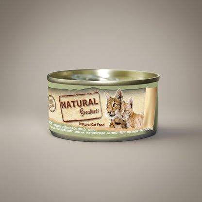 Lupiora Natural Greatness Hühnchenbrust Katzenfutter Dose für Kätzchen mit natürlichem Fleisch ohne Zusatzstoffe