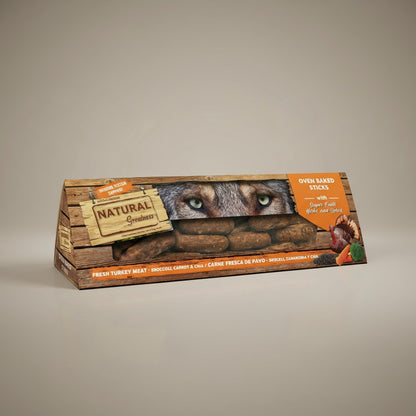 Lupiora Natural Greatness getreidefreie Hundeleckerlis mit Truthahn, Brokkoli, Karotte und Chia im Ofen gebacken