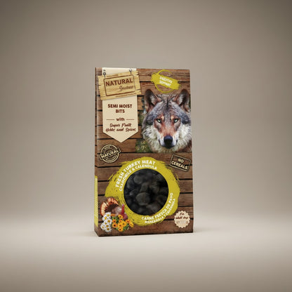 Lupiora Natural Greatness Hundesnack mit Truthahn, Kamille und Ringelblume zur Verdauungsunterstützung, 150g Packung