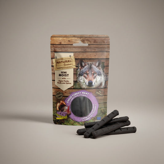 Lupiora Natural Greatness getreidefreie Hundesnacks mit Pute, L-Carnitin und Vitamin C zur Gewichtskontrolle