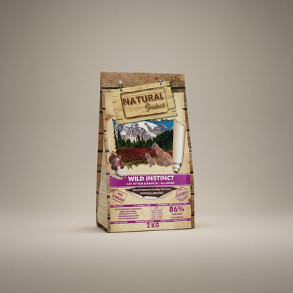 Lupiora Natural Greatness Wild Instinct getreidefreies Katzenfutter für Kätzchen und Katzen in 2kg Packung