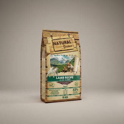 Lupiora Natural Greatness Lamm Trockenfutter für Hunde, getreidefrei, 10 kg Beutel mit Lamm-Motiv