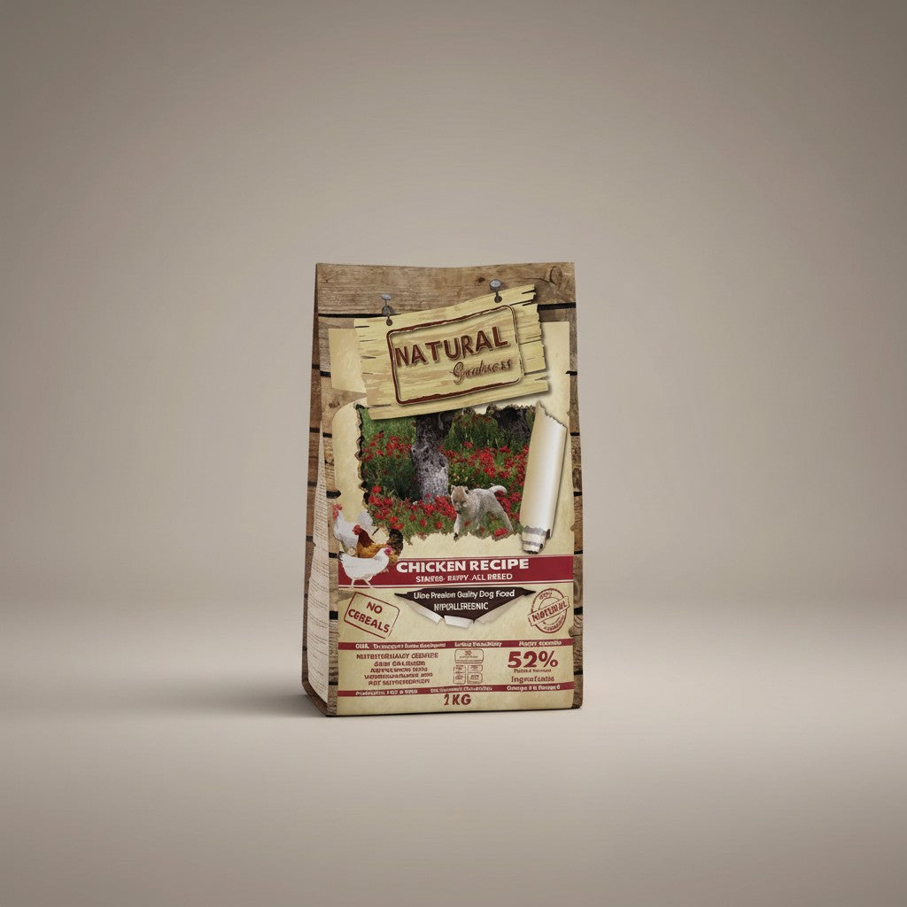 Lupiora Natural Greatness Welpenfutter mit Huhn, getreidefreie hypoallergene Rezeptur für kleine Rassen, 2kg Beutel